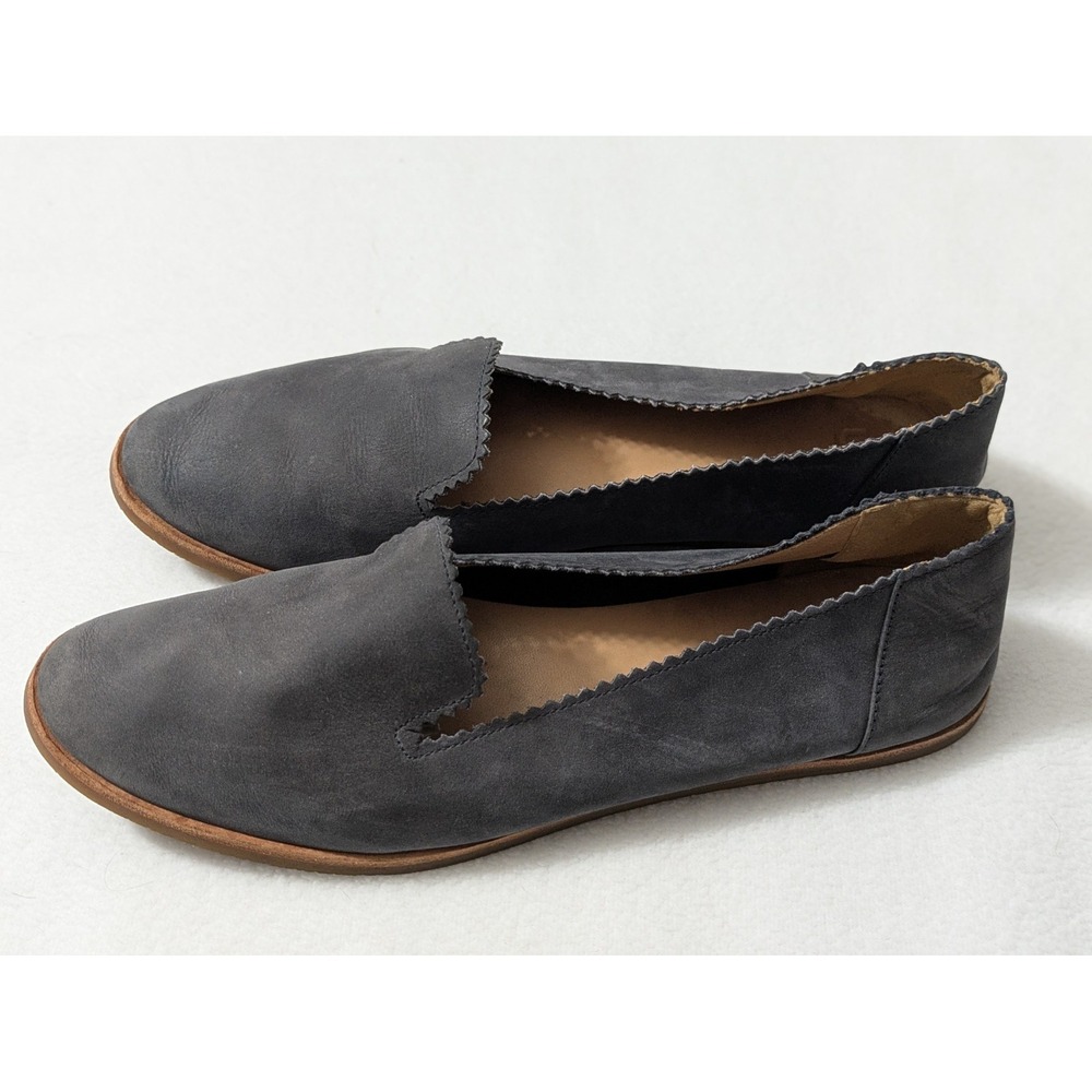 Ugg Vista Moccasin Ballet Flat Gray Suede Slip On Shoes Women's 9 Minimalist